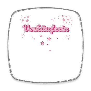 Retailer Close Gift Saleswoman - Square fridge magnet - white - Front