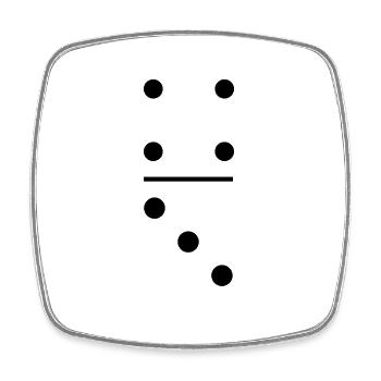 Funny Domino Brick 4 3 Carnival - Square fridge magnet - white - Front