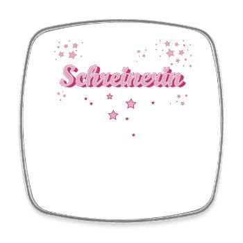 Schreiner Abschluss-Geschenk Schreinerin - Viereckiger Kühlschrankmagnet - Weiß - Vorne