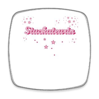 Trockenbauer Abschluss-Geschenk Stuckateurin - Viereckiger Kühlschrankmagnet - Weiß - Vorne