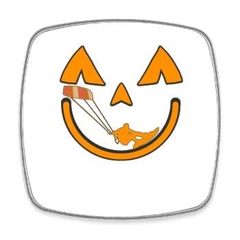 Kitesurf Kiteboard Kitesurfing Kitesurf Halloween - Square fridge magnet - white - Front