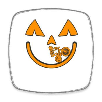 BMX Rad Radfahrer BMX Bike BMX-Rampe Halloween - Viereckiger Kühlschrankmagnet - Weiß - Vorne