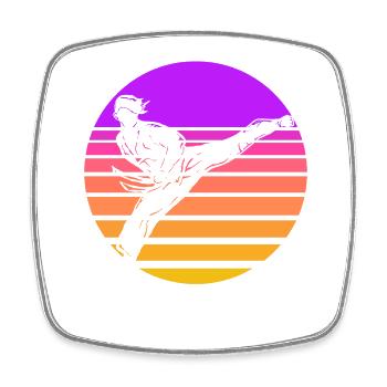 Taekwondo - Viereckiger Kühlschrankmagnet - Weiß - Vorne