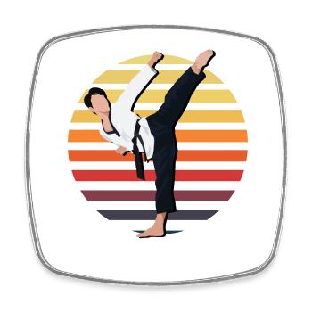 Taekwondo - Viereckiger Kühlschrankmagnet - Weiß - Vorne