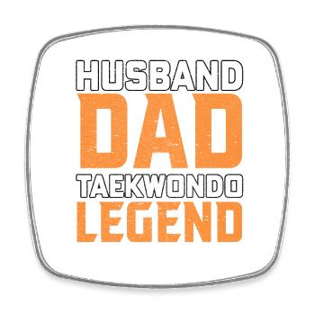 Ehemann Papa Taekwondo-Legende - Viereckiger Kühlschrankmagnet - Weiß - Vorne