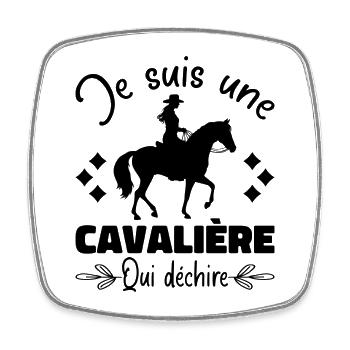 A Rider Riding Horse Tearing Gift - Square fridge magnet - white - Front