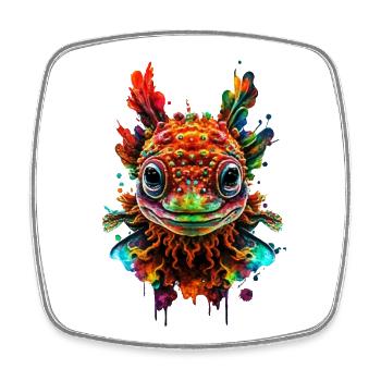 Axolotl - Magnet carré - blanc - Devant