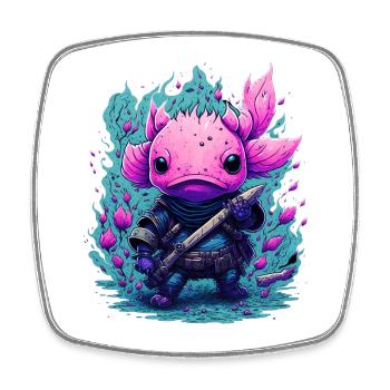 Axolotl - Magnet carré - blanc - Devant