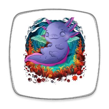 Axolotl - Magnet carré - blanc - Devant
