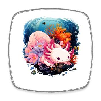 axolotl - Magnet carré - blanc - Devant