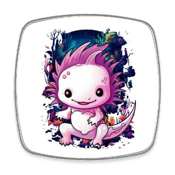 Axolotl - Magnet carré - blanc - Devant