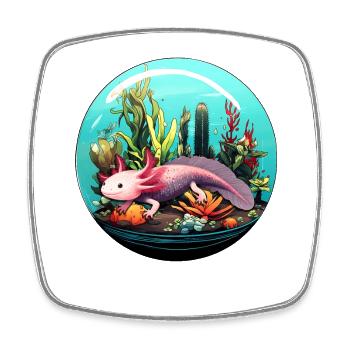 axolotl - Magnet carré - blanc - Devant