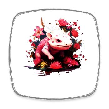 Axolotl - Magnet carré - blanc - Devant