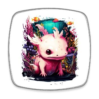 axolotl - Magnet carré - blanc - Devant