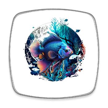 Angelfish - Magnet carré - blanc - Devant