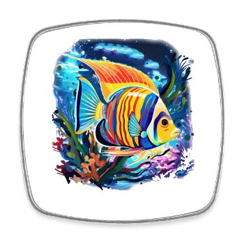 Skalar - Viereckiger Kühlschrankmagnet - Weiß - Vorne