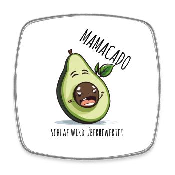 Mamacado Avoacado Avocado Schwanger süßes Baby - Viereckiger Kühlschrankmagnet - Weiß - Vorne