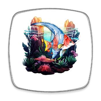 Angelfish - Magnet carré - blanc - Devant