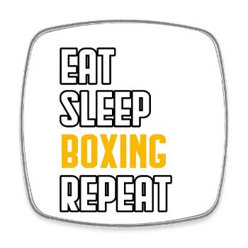 Mangez dormir Boxe Répétez - Magnet carré - blanc - Devant