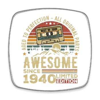 Cadeau D’anniversaire Vintage 1940 | Né en 1940 - Magnet carré - blanc - Devant