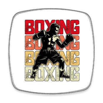 Boxing - Square fridge magnet - white - Front