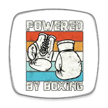 Propulsé par la boxe - Magnet carré - blanc - Devant