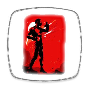 Boxing - Square fridge magnet - white - Front