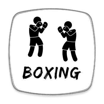Boxen - Viereckiger Kühlschrankmagnet - Weiß - Vorne