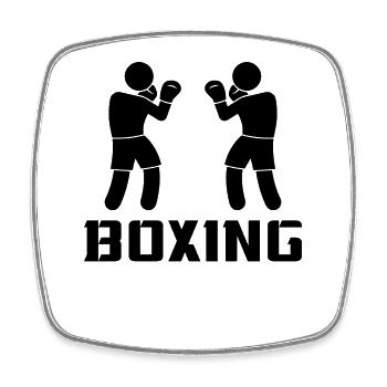 Boxing - Square fridge magnet - white - Front
