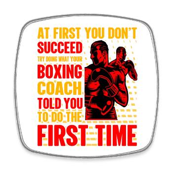 Boxing - Square fridge magnet - white - Front