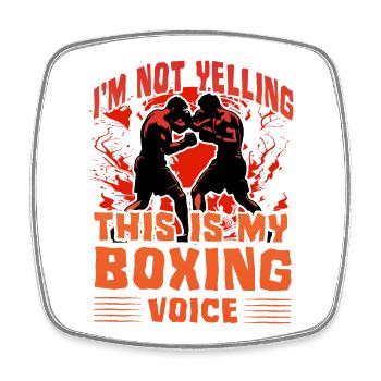 Je ne crie pas que c’est ma voix de boxe - Magnet carré - blanc - Devant