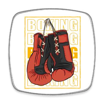 Boxing - Square fridge magnet - white - Front