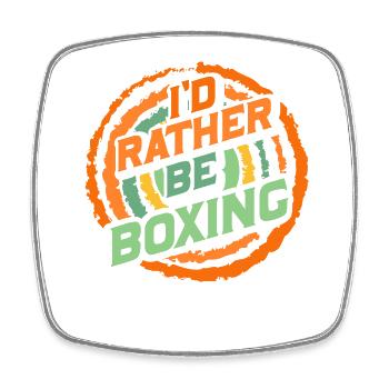 Je préfère faire de la boxe - Magnet carré - blanc - Devant