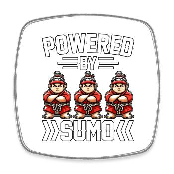 Powered by Sumo - Square fridge magnet - white - Front