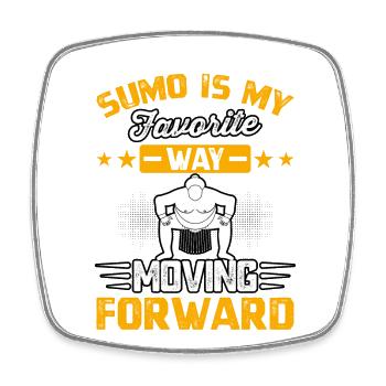 Sumo is my favorite way moving forward - Square fridge magnet - white - Front