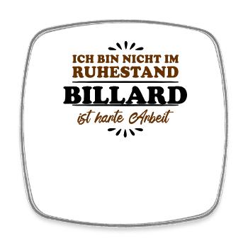 Billard retraité - Magnet carré - blanc - Devant