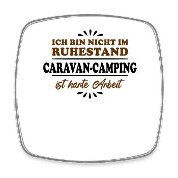 Ruhestand Rentner Pensioner Caravan-Camper - Viereckiger Kühlschrankmagnet - Weiß - Vorne
