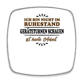 Ruhestand Rentner Pensioner geräteturner - Viereckiger Kühlschrankmagnet - Weiß - Vorne