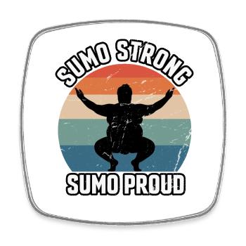 Sumo strong Sumo Proud - Square fridge magnet - white - Front