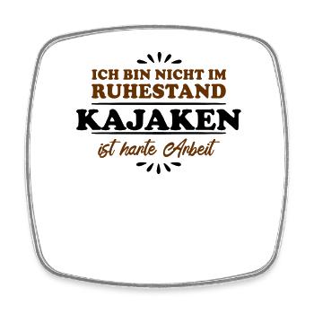 Retirement Pensioner Pensioner Kayak - Square fridge magnet - white - Front