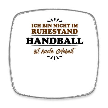 Retirement Pensioner Pensioner Handball - Square fridge magnet - white - Front