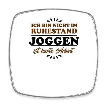 Retirement Pensioner Pensioner Jogger - Square fridge magnet - white - Front