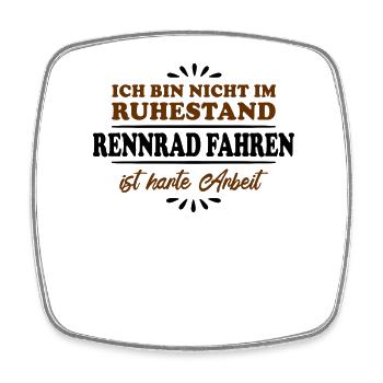 Ruhestand Rentner Pensioner Rennrad - Viereckiger Kühlschrankmagnet - Weiß - Vorne