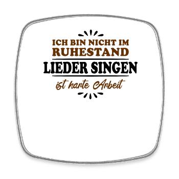 Ruhestand Rentner Pensioner Lieder-Sänger - Viereckiger Kühlschrankmagnet - Weiß - Vorne