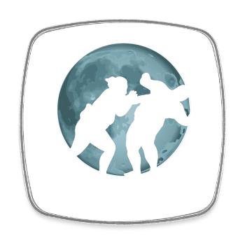 Sumo - Square fridge magnet - white - Front