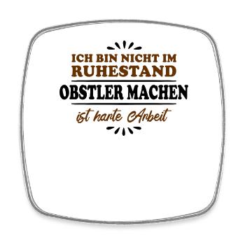 Retirement Pensioner Pensioner Obstler - Square fridge magnet - white - Front