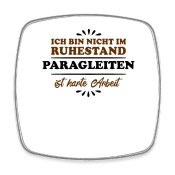 Ruhestand Rentner Pensioner Paragleiter - Viereckiger Kühlschrankmagnet - Weiß - Vorne