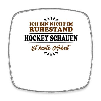 Ruhestand Rentner Pensioner Hockey - Viereckiger Kühlschrankmagnet - Weiß - Vorne