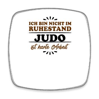 Retirement Pensioner Pensioner Judoka - Square fridge magnet - white - Front