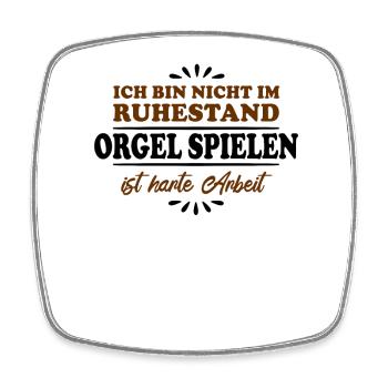 Ruhestand Rentner Pensioner Orgel-Spieler - Viereckiger Kühlschrankmagnet - Weiß - Vorne
